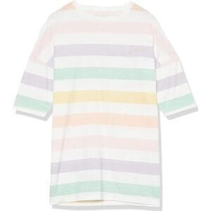 Guess Pastel Stripe Throwback T-Shirt Girls Size 16 XL Relaxed Fit